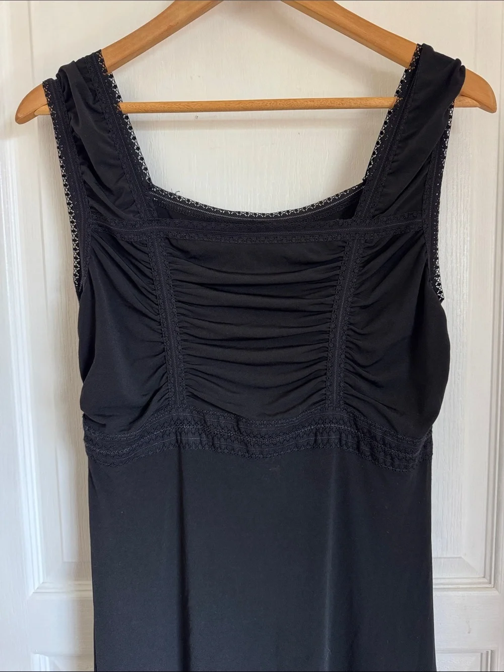 Max Studio Black Ruched Midi Dress